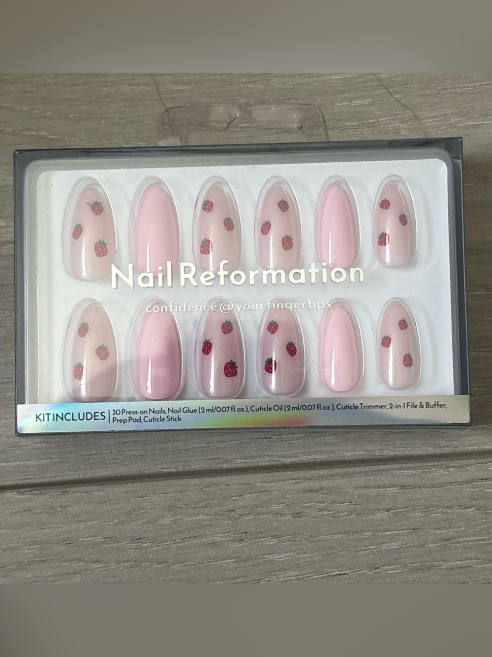 Nail Reformation Pink Strawberry Press-On Nails
